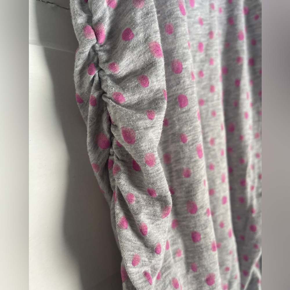 Maternity Motherhood Gray & Pink Patterned T-Shirt